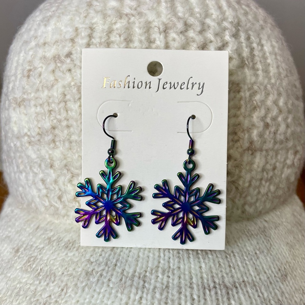 Colorful Snowflake Earrings
